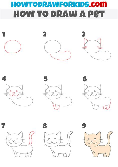 How to Draw a Pet: Easy Step.
